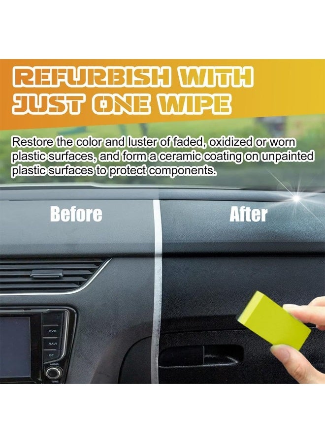 رايهونغ مُرمِّم البلاستيك للسيارات 50 مل - مُلمِّع للتنظيف العميق والحماية من الأشعة فوق البنفسجية، يُعيد الحياة إلى المصدات الباهتة ومقابض الأبواب والمرايا والأسطح البلاستيكية الداخلية. - Image 2